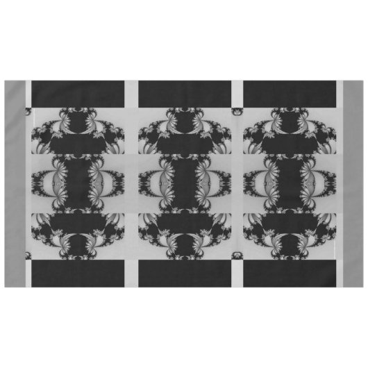 フラクタルガーデン灰色A テーブルクロス (正面(横))