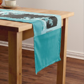 フラクタルガーデン空とバラ水Aテーブルランナー ロングテーブルランナー (インサイチュ)