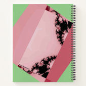 フラクタルガーデン緑とクリーミー ノートブック (裏面)