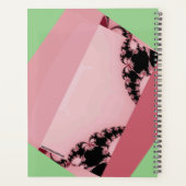 フラクタルガーデン緑とクリーミー プランナー手帳 (裏面)