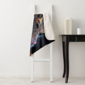 フラクタルキャット顔(黒と色) 鮮やか シェルパブランケット (インサイチュ)