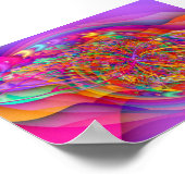 フラクタルキャンディースカイ抽象芸術アート ポスター (角)