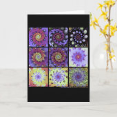フラクタルキルト#8 カード (黄色い花)