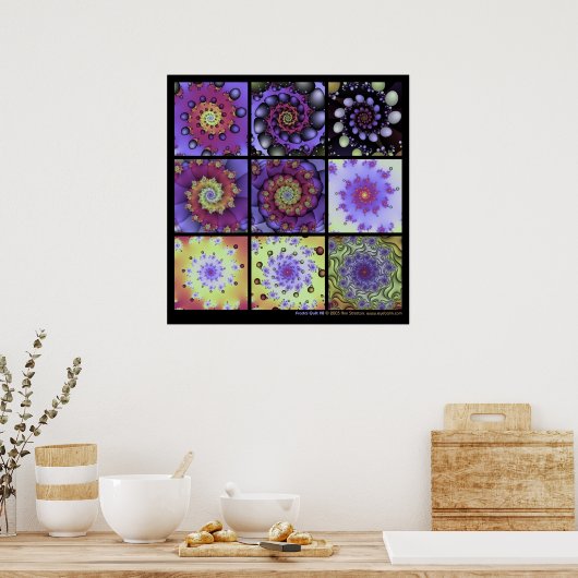 フラクタルキルト#8 ポスター (キッチン)