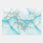 フラクタルグリッターガラスティール(緑がかった色) ラッピングペーパーシート (正面)