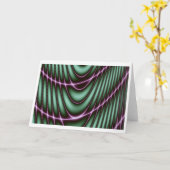 フラクタルグリーティングカー空白のド カード (黄色い花)