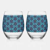 フラクタルグロー ステムなしワイングラス (正面)