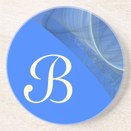 フラクタルコーナーシリーズ–11 – ブルーコースター–1色 コースター (正面)