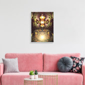 フラクタルサイケデリックヴィジョン・アート キャンバスプリント (インサイチュ (リビング))