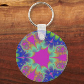 フラクタルサボテン開花 キーホルダー (正面)