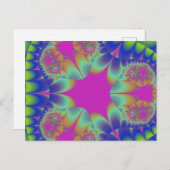 フラクタルサボテン開花 ポストカード (正面/裏面)