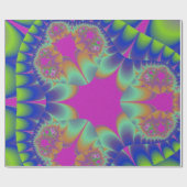 フラクタルサボテン開花 ラッピングペーパー (フラット)