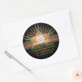 フラクタルシエナフラワー(ロゴ付き) ラウンドシール (封筒)