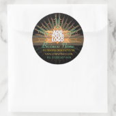 フラクタルシエナフラワー(ロゴ付き) ラウンドシール (バッグ)