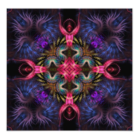 フラクタルジオメトリクアドラアートフォト フォトプリント            (正面)