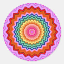 フラクタルジグザグ万華鏡のように千変万化するパターンステッカー
