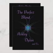 フラクタルスターの混合家族の結婚式 招待状 (正面/裏面)