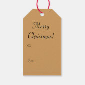 フラクタルスタークリスマスギフトラベル ギフトタグ (裏面)