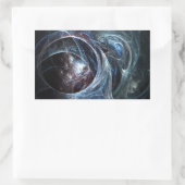 フラクタルステッカー：クモの洞窟 長方形シール (バッグ)