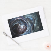 フラクタルステッカー：クモの洞窟 長方形シール (封筒)