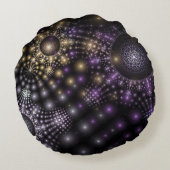 フラクタルスフィアアートマンダラユニバース装飾用クッション ラウンドクッション (裏面)