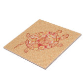 フラクタルスワールカメ – ミカンの色合い タイル (側面)