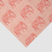 フラクタルスワールゾウ、コーラルオレンジと白 薄葉紙 (詳細)