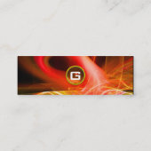 フラクタルスワール宝石モノグラム白黒黄赤 スキニー名刺 (裏面)