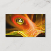 フラクタルスワール宝石モノグラム白黒黄 名刺 (裏面)