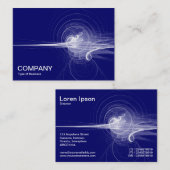 フラクタルスワール – 深い海軍 名刺 (正面/裏面)