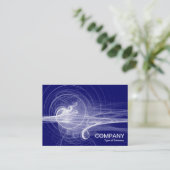 フラクタルスワールII -深いネイビーブルー 名刺 (スタンド正面)