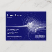 フラクタルスワールII -深いネイビーブルー 名刺 (裏面)