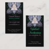 フラクタルダイヤモンドバラブラック名刺 名刺 (正面/裏面)