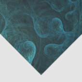 フラクタルティール（緑がかった色）スパイラル抽象芸術24デコページ 薄葉紙 (詳細)