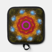 フラクタルデザインの明るい色 鍋敷き (正面)