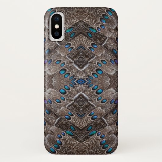 フラクタルデザイン キジの羽根 Case-Mate iPhoneケース (裏面)