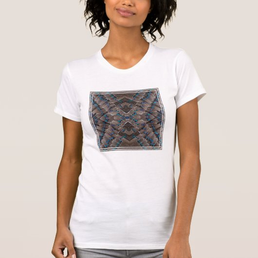 フラクタルデザイン キジの羽根 Tシャツ (正面)