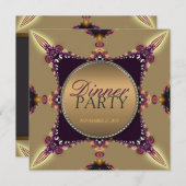 フラクタルドリームズディナーパーティの招待状 招待状 (正面/裏面)