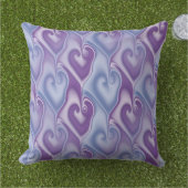 フラクタルハートシームレスパターン+アイディア クッション (芝生)