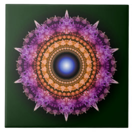 フラクタルバイオレット結晶パターン タイル