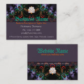 フラクタルバタフライアート（ロゴ付き） 名刺 (正面/裏面)