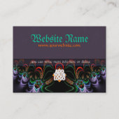 フラクタルバタフライアート（ロゴ付き） 名刺 (裏面)