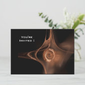 フラクタルバラ明茶色ブラック 招待状 (スタンド正面)