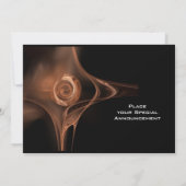 フラクタルバラ明茶色ブラック 招待状 (裏面)