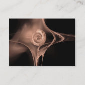 フラクタルバラ1アンティークソフトピンク白黒 名刺 (裏面)