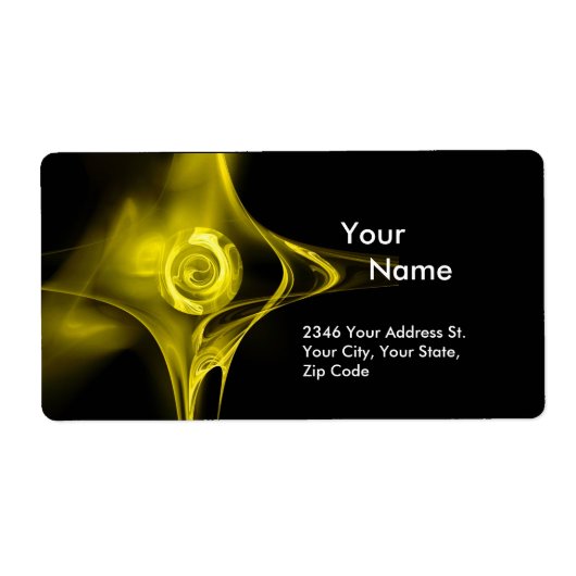 フラクタルバラ1イエローブラック ラベル (正面)