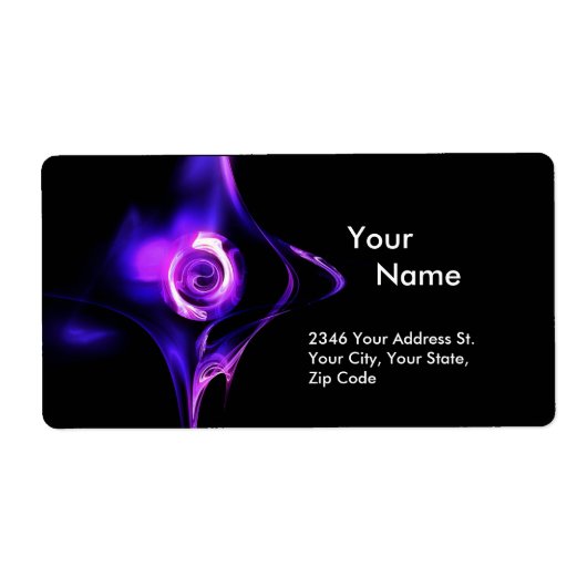 フラクタルバラ1ブルーピンクパープルブラック ラベル (正面)