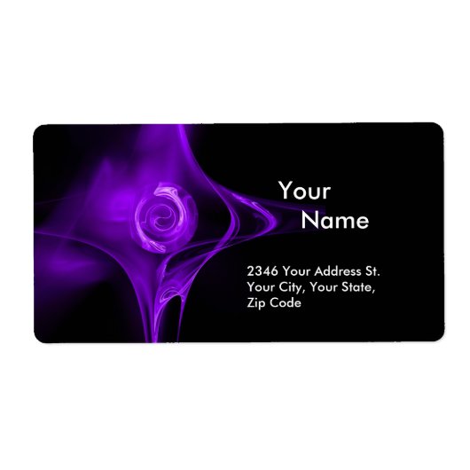 フラクタルバラ1紫バイオレットブラック ラベル (正面)