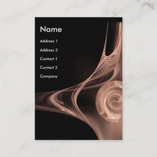 フラクタルバラ2光褐色ブラック 名刺 (正面)