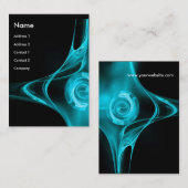 フラクタルバラ2鮮やかな青 名刺 (正面/裏面)